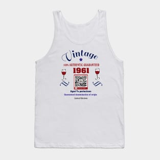 wine lovers made in 1961 Tank Top